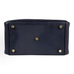 HERMES爱马仕 Lindy 26 金扣 手提包 26 女款 3Y Caban 黑呢色/水兵蓝